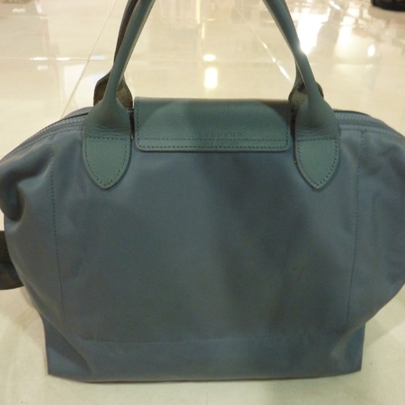 LONGCHAMP Tote Bag Le Pliage Neo 2WAY Lightweight Blue w/ shoulder strap - Picture 3 of 15